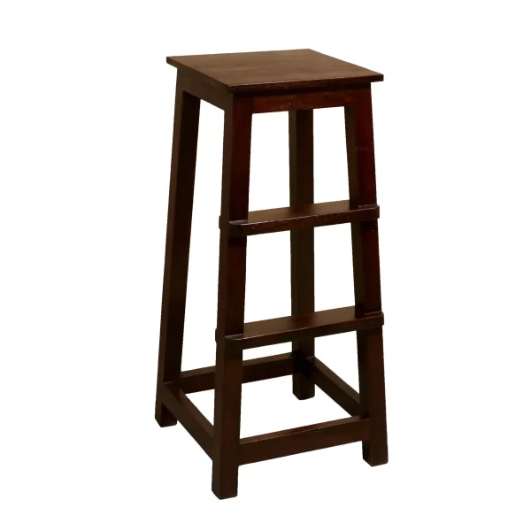 Acacia Wood Long-Height Stool with Double Step