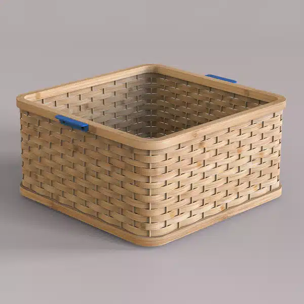 Bamboo Basket with Aluminium Handles