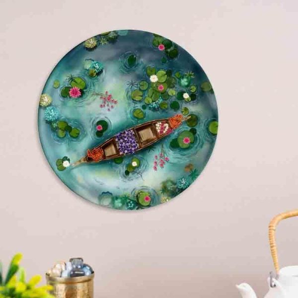 Bone China Flower-Boat Decorative Plate