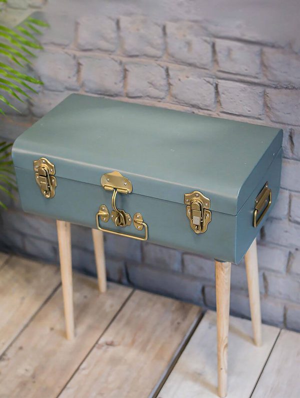 Elan ArtisteTrunk-Style Table in Moss Green