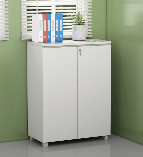 Filing Cabinet with Lock in Everest White, SOS