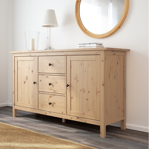 HEMNES Sideboard, light brown (cabinet)