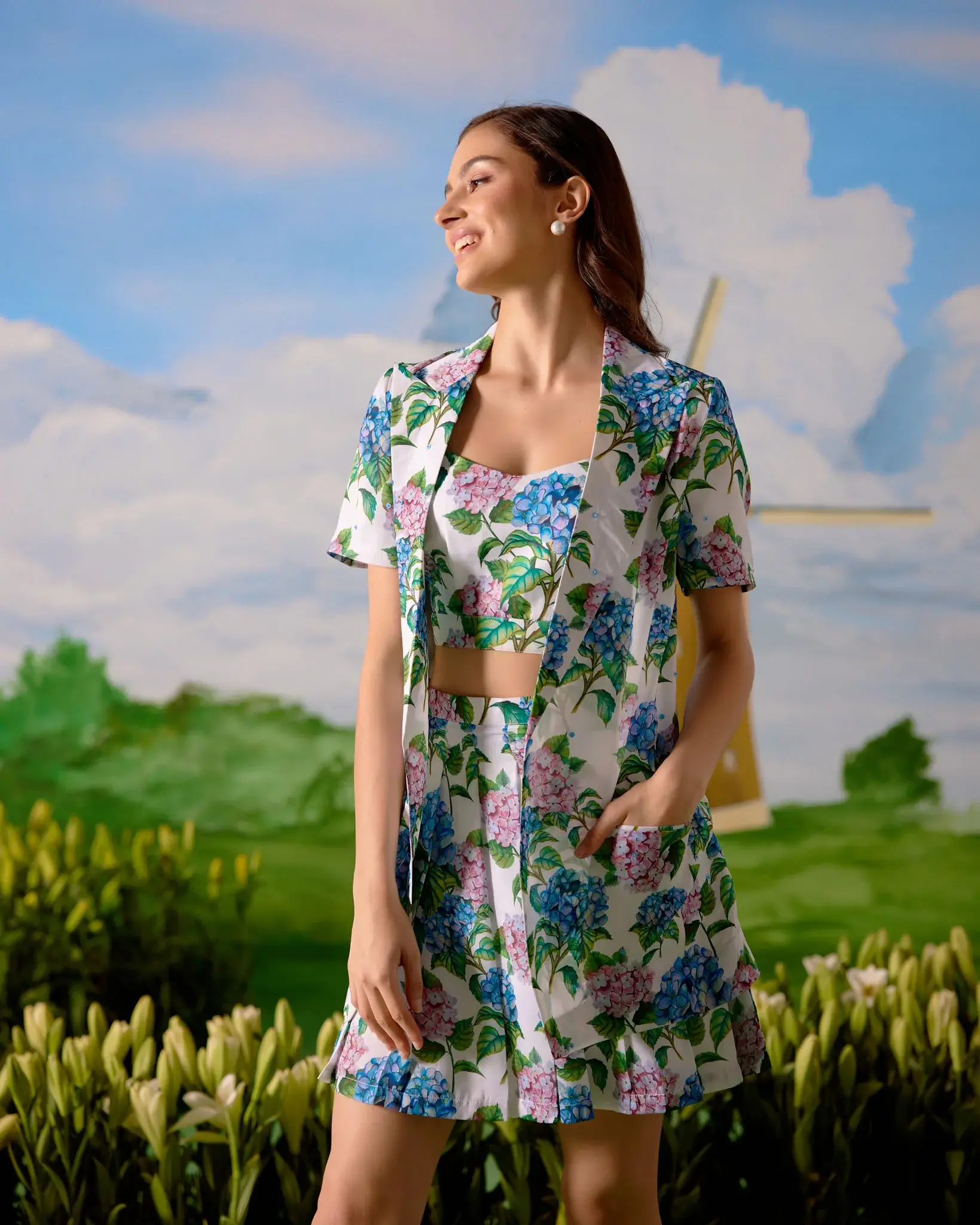 Hydrangea Blazer Co-ord