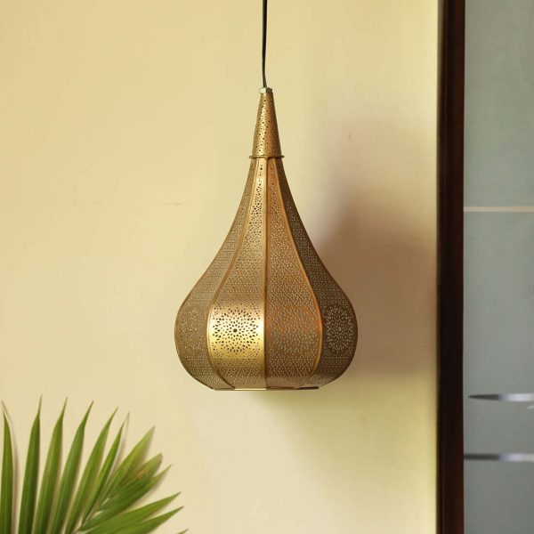 Iron Pendant Lamp in Metallic Brown