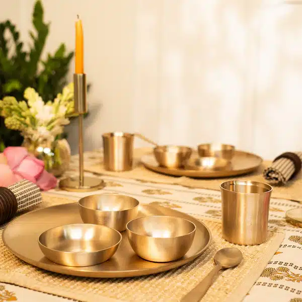 Kansa Thali Set of 6 pieces by Earth Chakra