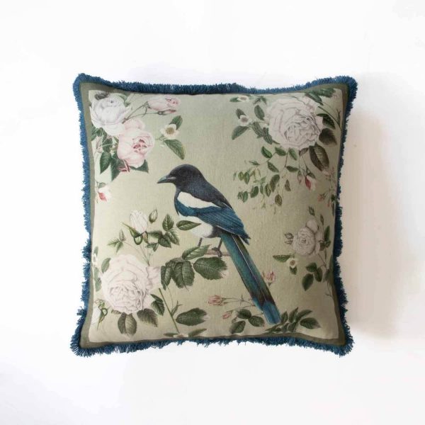 Linen and Cotton Cushion Cover, Magpie Brunches
