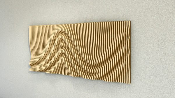 MDF Wall Art, Parametric in Natural Wood or White Finish