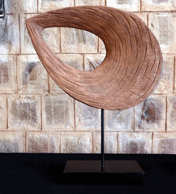 Wood Table Decor Piece - Object Ring, Brown