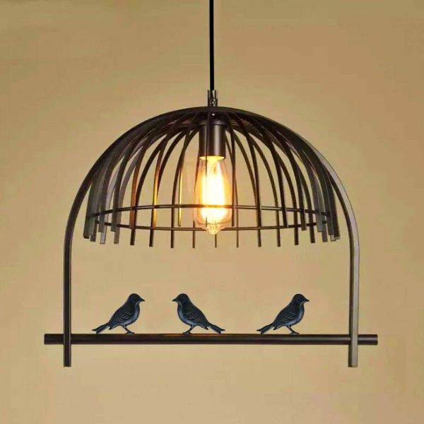 Metal, Bird-Cage Style Pendant Light