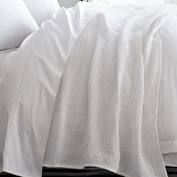Organic Cotton Blanket in White