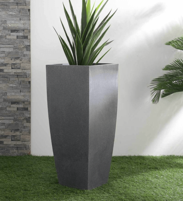 Square-Shaped Planter, Grey