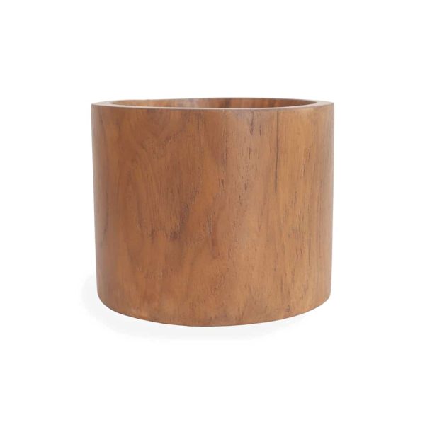 Teakwood Floor Planter, Natural Teak