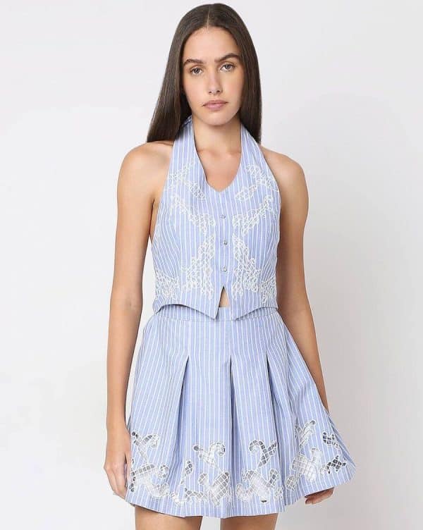 Striped Cotton Shift Dress by Vero Moda