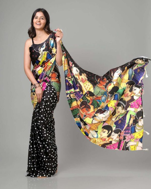 Trendy Quirky Polka Hearts Saree