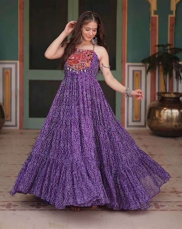 Embroidered Gown Dress by Fashion Basket