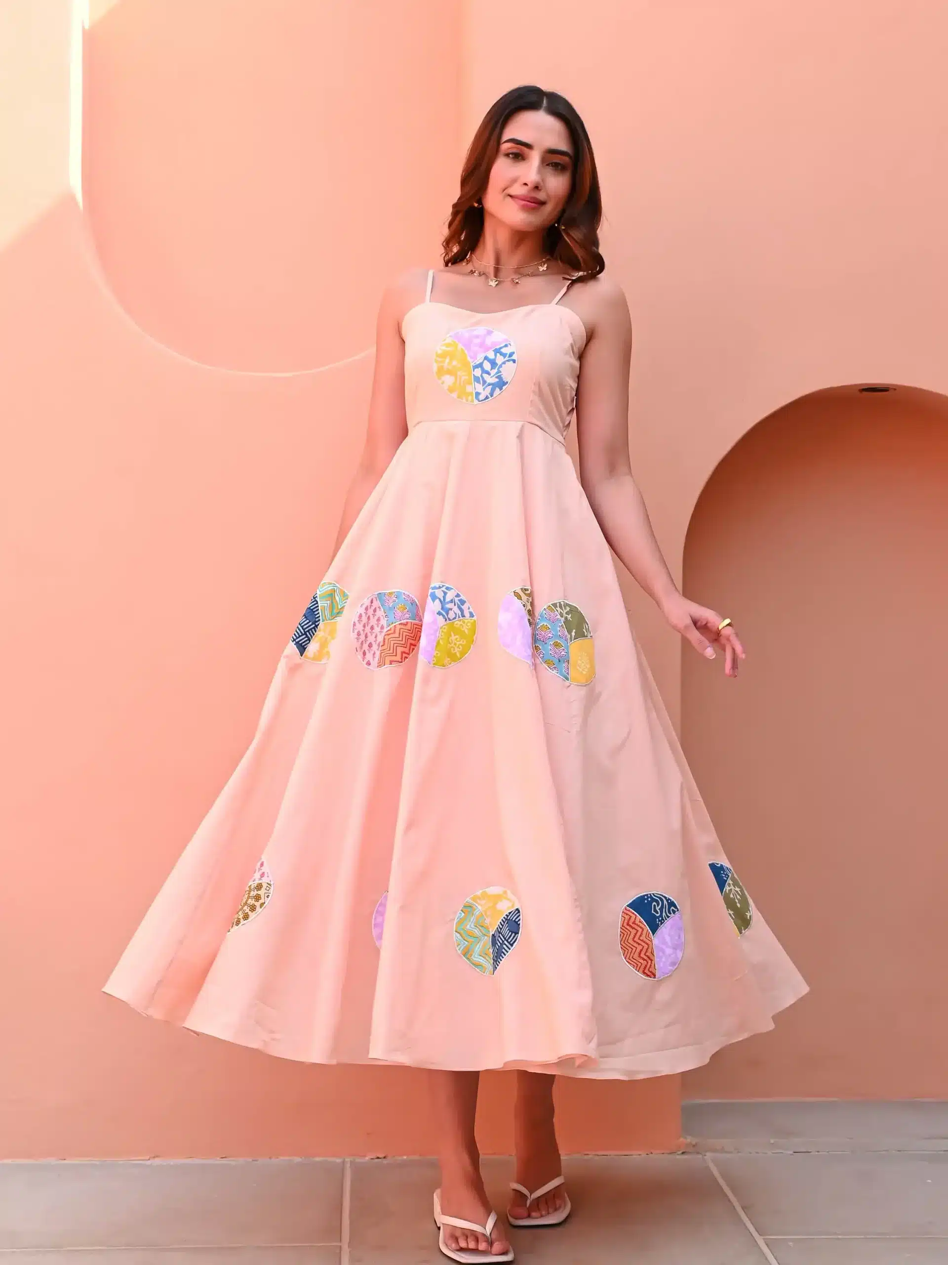 Light Coral Cotton Dress