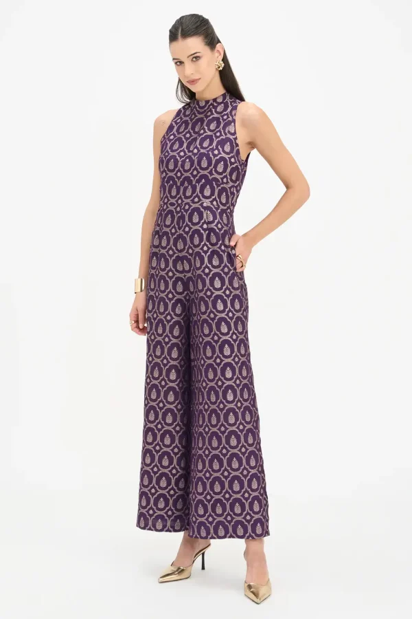 100% Viscose High Neck Jumpsuit, Tarini