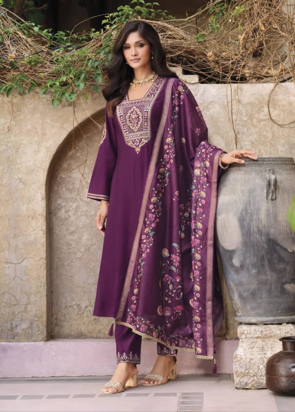 Falaknama Orchid Full Work Suit Set