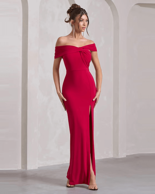 Off Shoulder Bodycon Dress by Traquila