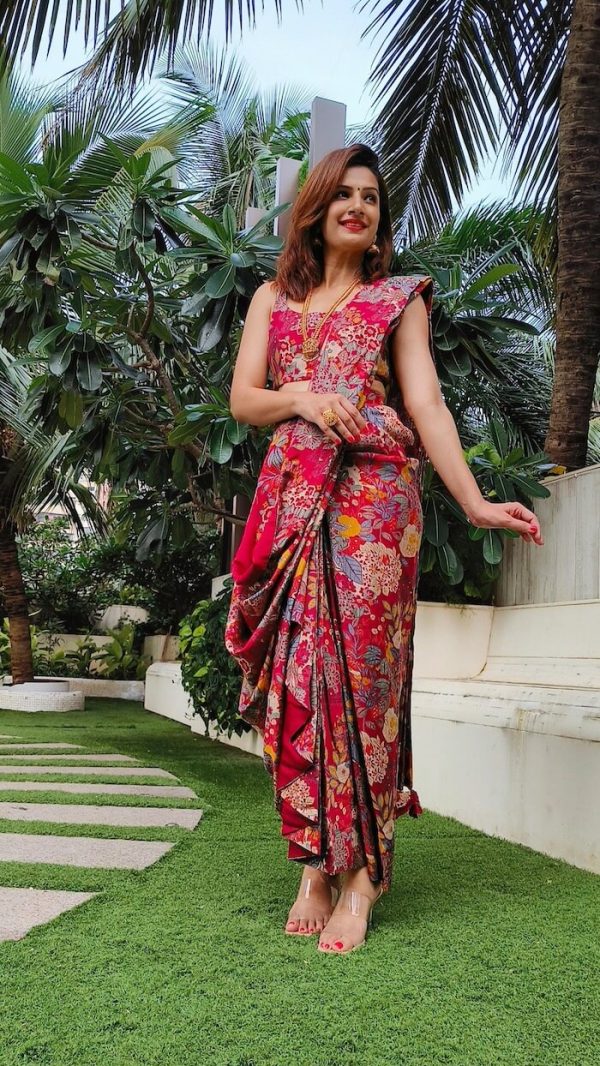 Satika Floral Maroon